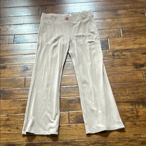 Khaki Wide-Leg Pants